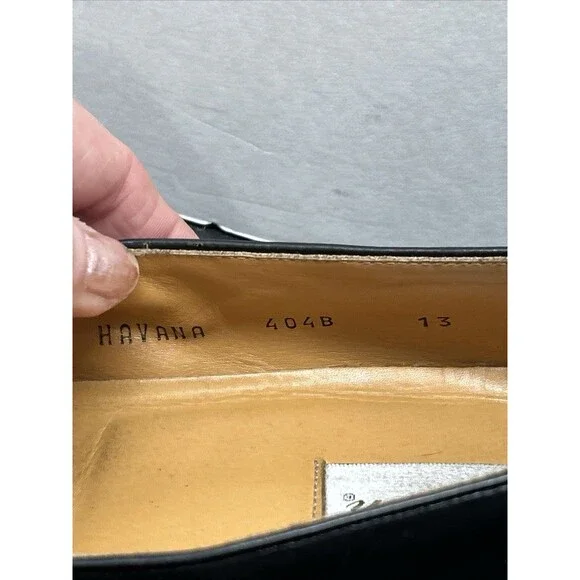 MEZLAN HAVANA Black Men’s 13 Leather Tassel Cap Toe Slip On Dress Loafers Spain - Picture 4 of 10